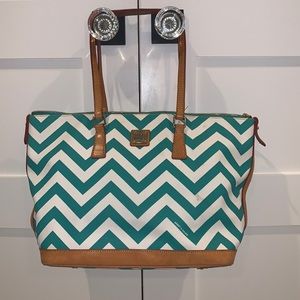 Authentic CHEVRON DOONEY AND BOURKE tote BAG large